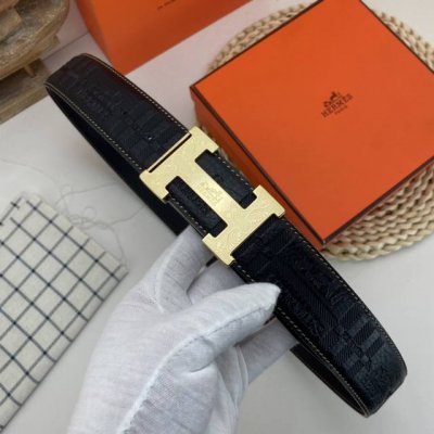 爱马仕 特种皮腰带系列 ，原厂五金精品不锈钢扣 手感柔软舒适 宽3.8Cm。