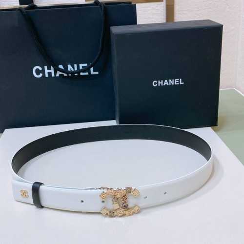 特 Chanel 24S Cc 水晶黑钻 波点面饰 字母 Logo搭扣 黄铜金属小牛皮腰带 手感柔软 细腻 3.0Cm 码数75- -100