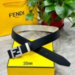 fendl 芬迪 宽35Mm 原单双面头层牛皮制作 搭配原单钢扣五金 奢华优雅 商务休闲百搭款 顶级做工 高清实拍 品质保证