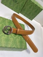 3.0Cm Gucci独家新款 双面进口牛皮 配经典铜扣 时尚潮流 永不过时的爆款 码数：80 85 90 95 100 105欧