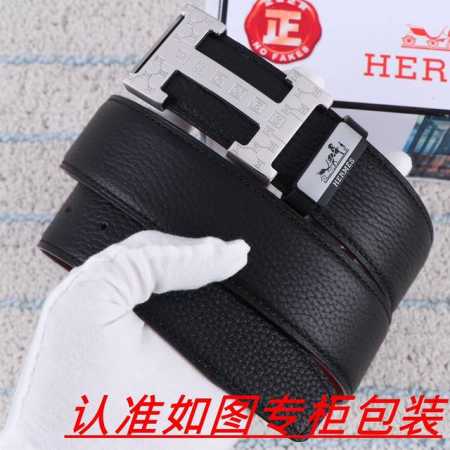 品名：爱马仕...原单 材料：百分百头层牛皮，保证真皮。24K纯钢扣双面可用专柜同等质量， 送人自用首选 包装： 请认准如图专柜包装，赠送打孔器，银联发票，宽度 - 点击图像关闭