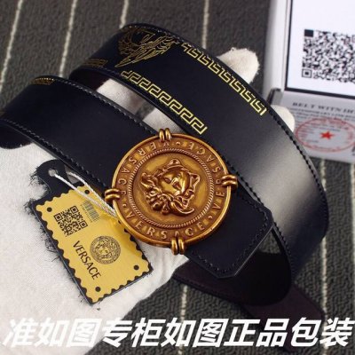 品名：范思哲.Versace原单 型号：认准如图专柜包装，赠送打孔器 材料：百分百头层牛皮，保证真皮。美人头钢扣，涂鸦工艺专柜同等质量， 送人自用首选 包装：