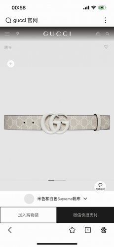 古奇 宽4.0Cm 新款 典藏细节与现代元素为gucci新推系列增添吸睛亮点。巧妙融入经典字母交织造型配件，以此致敬品牌创始人guccio Gucci先生。这款
