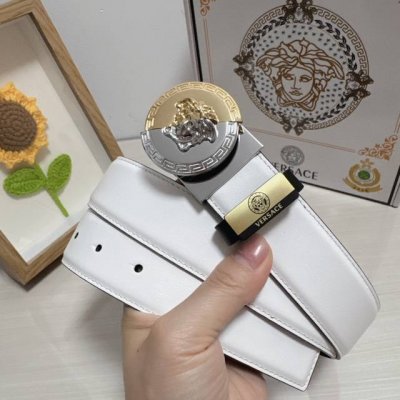 品名：Versace.范思哲 材质：原单牛皮腰带 百分百头层牛皮腰带保证真皮，24K纯钢扣，专柜原单品质、做工精细，时尚大牌，送人自用首选 包装
