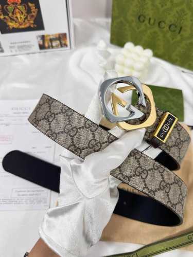 皮带：古奇.Gu...Cci原单 腰带：百分百头层牛皮，保证真皮，24K双色纯钢扣双面可用专柜同等质量，送人自用首选 包装： 请认准如图专柜全套礼盒包装，赠送打