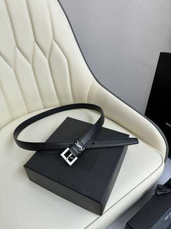 特 Saint Laurent 圣罗兰女士腰带皮带 原厂真金电渡扣头，意大利原厂皮，宽2.0Cm，代购级。 - 点击图像关闭