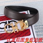 品名：菲拉格木原单 材料：百分百头层牛皮，保证真皮。24K纯钢扣双面可用专柜同等质量， 送人自用首选 包装： 请认准如图专柜包装，赠送打孔器，银联发票，宽度3.