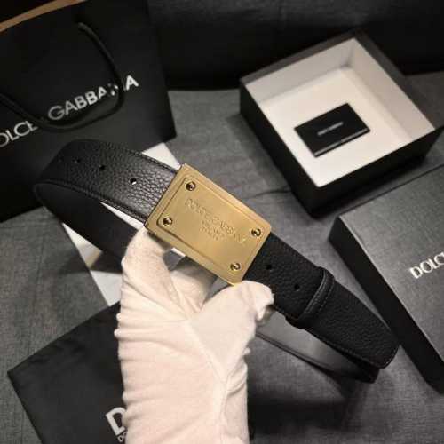 Dg 宽4.0Cm Dolce&Gabbana 新款 进口荔枝纹牛皮 Lux 鞍皮腰带，雅致配饰，搭配双电镀标牌