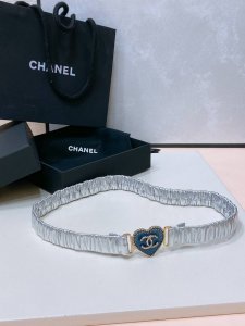 Chanel Cc爱心 牛仔 金 黄铜Logo扣 小牛皮 银色金属 与 金色金属 3.0Cm精品 弹力十足 百搭 优雅 码数含扣S=65Cm总长可用75、80、