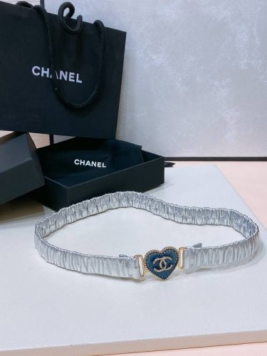 Chanel Cc爱心 牛仔 金 黄铜Logo扣 小牛皮 银色金属 与 金色金属 3.0Cm精品 弹力十足 百搭 优雅 码数含扣S=65Cm总长可用75、80、