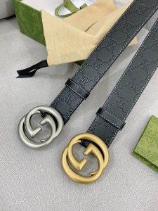 Gucci.古驰 全套包装 3.8Cm 专柜正品1:1完美复刻. 原版带身, 搭配精品扣，触感厚实，印花图案清晰.