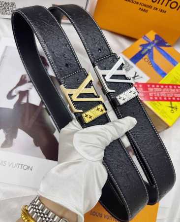皮带：Lv..路易..威登顶级复刻. 腰带：原单品质百分百头层牛皮，保证真皮。雕花镂空工艺.真空电镀.永不掉色.24K纯钢扣头层小牛皮荔枝纹双面两用专柜同等质量 - 点击图像关闭
