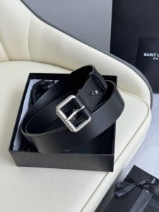特 Saint Laurent 圣罗兰女士腰带皮带 原厂真金电渡扣头，意大利原厂皮，宽3.5Cm