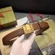 古奇 宽3.5Cm 新款 进口牛皮男士腰带 匠心装饰精致的互扣式双G配件。象征品牌发展历史的双G字母交织图案令人感念品牌创始人Guccio Gucci先生对品牌