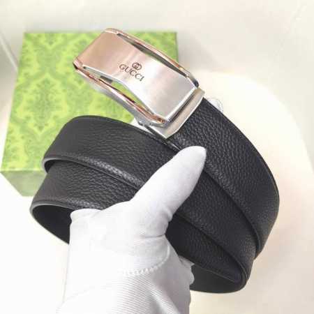 Gucci男士自动腰带- 宽度35Mm 316精品钢扣 永不掉色 精工打造 手感柔软 可以裁剪 - 点击图像关闭