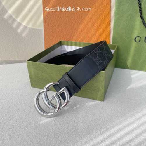 Gucci 新款接皮4.0Cm，带身采用进口牛皮皮底，原厂定制，新款专用，扣头采用精品纯铜古铜扣，正品开版。复古潮流，优雅时尚。