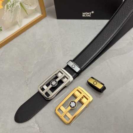 品名：万宝龙 Montblanc 自动带 材质：原单牛皮腰带 百分百头层牛皮腰带保证真皮，24K纯钢扣，专柜原单品质、做工精细，时尚大牌，送人自用首选 包装： - 点击图像关闭