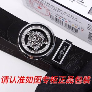 品名：范思哲.Ver…Sace原单 型号：认准如图专柜包装，送打孔器 材料：双面可用，百分百头层牛皮，保证真皮。美人头，24K钢扣，复古做旧工艺