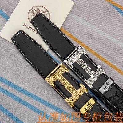 腰带皮带：爱玛仕原单牛皮腰带 男款皮带：材质百分百头层牛皮腰带保证真皮皮带，专柜原单品质、做工精细，时尚大牌，送人自用首选包装： 请认准如图专柜包装赠送打孔器手