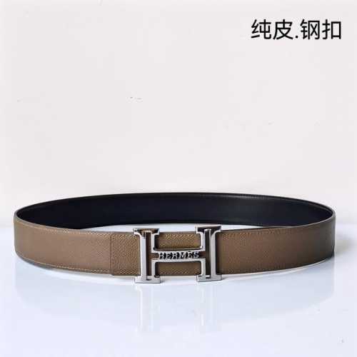 特 Hermes[正]原单爱马仕，宽3.8Cm进口原版皮带身，双面可两面用，精品电镀五金 ！
