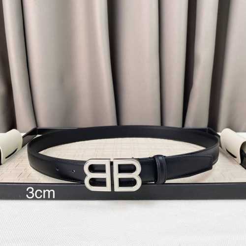 Alenciaga Bb 窄版腰带 这款bb 版腰带来自balenci设计细节，正面扣、打孔式细节3.0Cm 男女均可佩戴