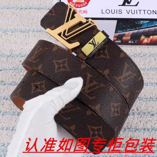 品名：Lv..路易..威登原单 材料：百分百头层牛皮，保证真皮。24K纯钢扣双面可用专柜同等质量， 送人自用首选 包装： 请认准如图专柜包装，赠送打孔器，银联发