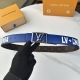 原版包裝 L0Uis Vuitt0N 今季联名新品 驢家原單腰帶 寬度40毫米 定制帆布面內襯進口蓝色小牛皮底 丝印Nba字样 全新開模精鋼五金搭扣 雙面用 經