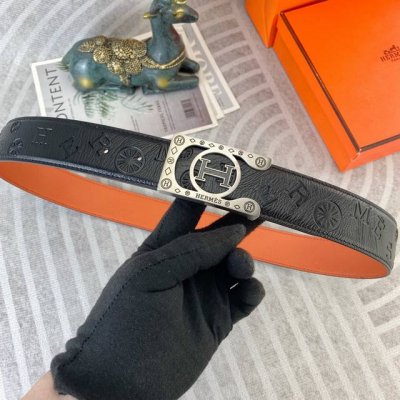 爱马仕 特种皮腰带系列 原厂五金精品不锈钢扣 手感柔软舒适 宽3.8Cm