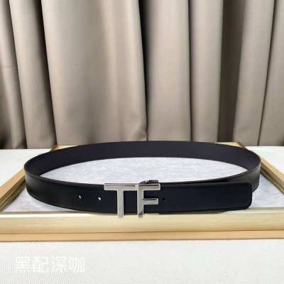 男士Tf 汤尼.福特 牛皮。柔软细腻，百搭大方，宽3.5Cm 、 官网同步，纯铜五金，可裁剪设计！