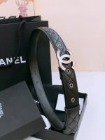 Chanel Logo 光面经典Cc搭扣 黄铜金色金属 3.0Cm精品 羊皮腰带 手感柔软极佳 典雅