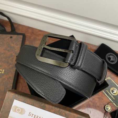 Stefano Ricci 新款顶级品質 精品經典鹰头鋼扣 底桥雕刻Logo原版压纹牛皮進口底皮-寬度38毫米 - 点击图像关闭