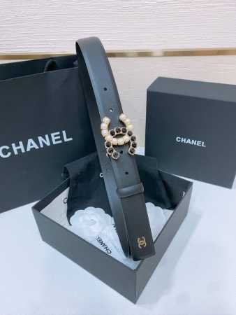 Chanel 春夏新款 小牛皮与黄铜Cc搭扣 精致细腻 光滑优雅 3.0Cm - 点击图像关闭