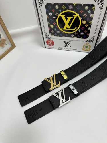 品名：Lv..路易..威登 材质：原单牛皮腰带 百分百头层牛皮腰带保证真皮，24K纯钢扣，专柜原单品质、做工精细，时尚大牌，送人自用首选 包装： 请认准如图专柜