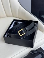 特 P180 Saint Laurent 圣罗兰女士腰带皮带 原厂真金电渡扣头，意大利原厂皮，宽2.0Cm，代购级。