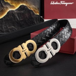 菲拉格慕男士冲孔腰带- 宽度38Mm 316精品钢扣 永不掉色 精工打造 压花工艺 手感柔软 创 DDD