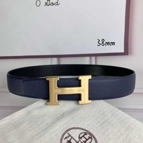 特P190 Hermes/爱马仕 全套包装 宽度3.8Cm 进口双面原版牛皮荔枝纹带身，配搭经典H钢扣 可双面使用；欣赏享用完美的设计和优质的皮料精细工艺，不容