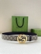 宽度3.8Cm Gucci 这款双面腰带巧妙融合Gg Supreme帆布与头层品牌纹理材质，演绎历久弥新的实用设计理念。富有辨识度的双G配件再现典藏搭配，诠释当
