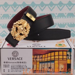品名：范思哲 皮带原单 腰带 材料：百分百头层牛皮腰带，保证真皮皮带，专柜原单品质、做工精细，送人自用首选 包装： 请认准如图专柜包装，赠送打孔器，银联发票，宽