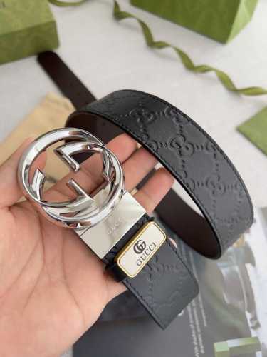 品名：古奇.Gu...Cci皮带 腰带 原单 型号： 双面头层牛皮，双面使用斜边旋转挂扣，实物拍摄 材料：头层牛皮，保证真皮。专柜同等质量， 双面可用旋转扣头，