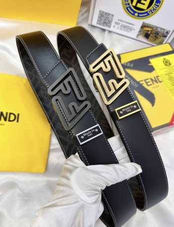 皮带：Fendi.芬迪..顶级原单复刻. 腰带：百分百头层牛皮，保证真皮。双层ff斜面磨砂烤漆24K纯钢扣材质，永不掉色纯手工一针一线缝制小牛皮正反双面使用商场 - 点击图像关闭