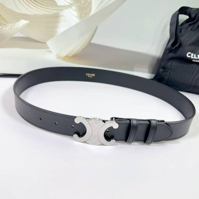 特 3.4Cm赛琳新款腰带，双面头层牛皮皮料，长度：75.80.85.90.95.100.欧， 铜 五金扣原版开模定制庆祝][庆祝