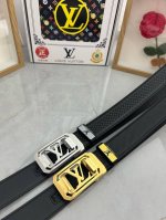 品名：Lv..路易..威登自动带 材质：原单牛皮腰带 百分百头层牛皮腰带保证真皮，24K纯钢扣，专柜原单品质、做工精细，时尚大牌，送人自用首选 包装： 请认准如