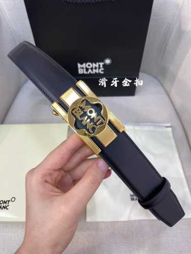 万宝龙男士自动腰带- 宽度34Mm 316精品钢扣 精工打造 手感柔软 可以裁剪