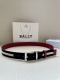 特 Bally 巴利 专柜同款 男士腰带 宽3.4Cm 这款选用反面枣红进口牛皮精制而成 正面金属针扣 简约百搭 可调式长度可轻松匹配完美尺寸