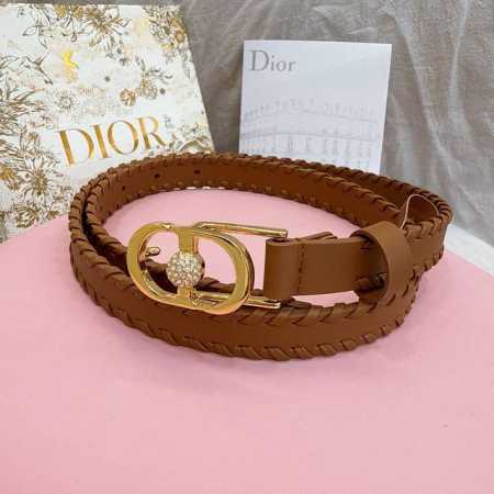 Dior 织边手工工艺20 毫米时尚光滑牛皮腰带 Saddle Belt Montaigne Star Cd 腰带扣 内侧饰以 Christian Dior P - 点击图像关闭