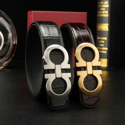 菲拉格慕秘原单高端品质专柜官网同步支持Nfc感应宽度3.8精美钢扣头意大利进口头层鳄鱼纹小牛皮纹理消晰真实感超强打造全新的视觉3D郊果高档客户入手送礼自用佳品