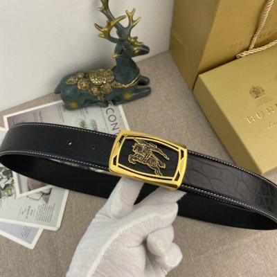 巴宝莉 特种皮腰带系列 ，原厂五金精品不锈钢扣，手感柔软舒适 宽3.8Cm