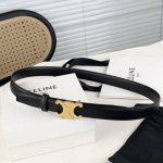 Celin E新品立体浮标扣女士腰带 意大利进口小牛皮 搭铜扣 宽度2.5双面佩