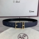 HermèS 爱马仕针扣 原单品质 头层牛皮 深蓝色荔枝纹搭配黑色平纹 32Mm宽 双面可用 配官网H亮金 亮银 哑黑扣
