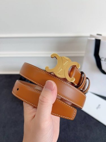 Celine.赛琳 全套包装 赛琳 CéLine 凯旋门腰带 2.5Cm精品 进口牛皮腰带.